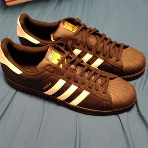 New Adidas Black And White Superstar Sneakers